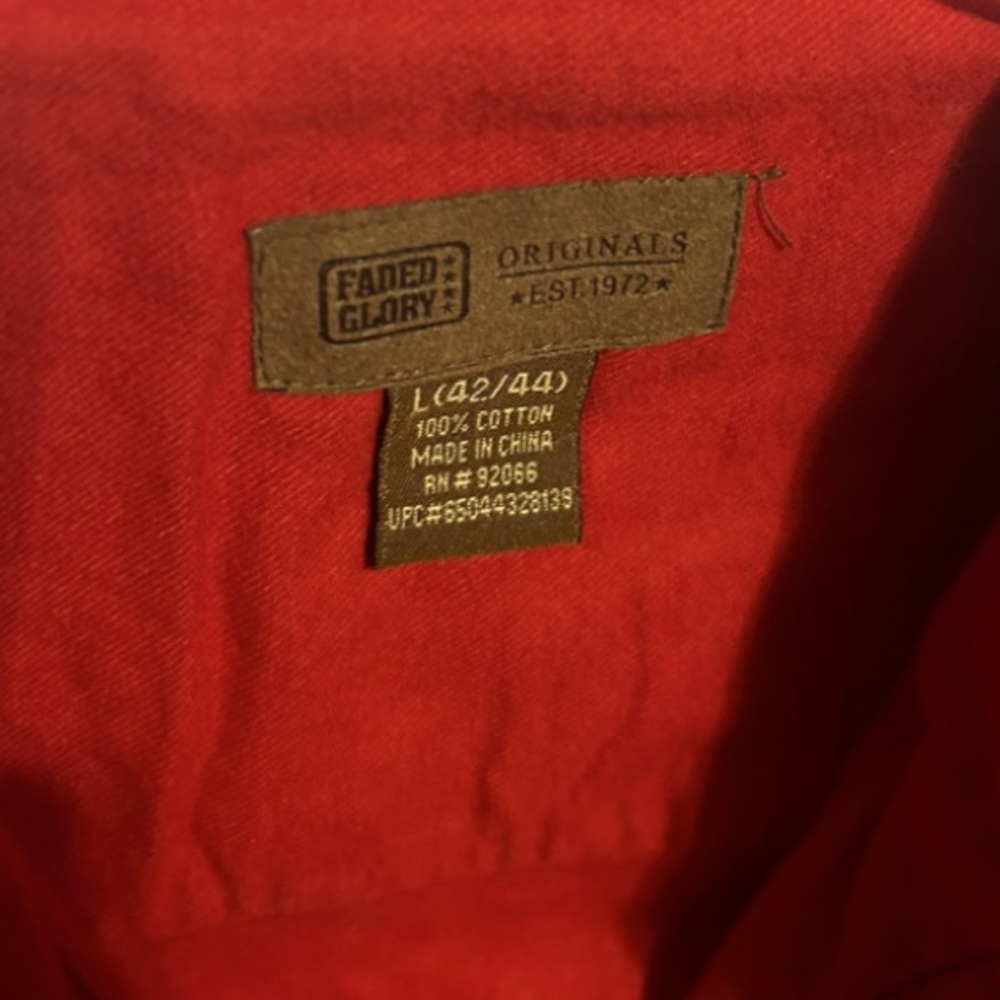 Vintage Faded Glory 100% cotton long sleeve button down shirt - Picture 2 of 5